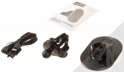 Hoco CA91 MagSafe 15W držák s bezdrátovým nabíjením do mřížky ventilace automobilu tmavě šedá (dark grey) balení
