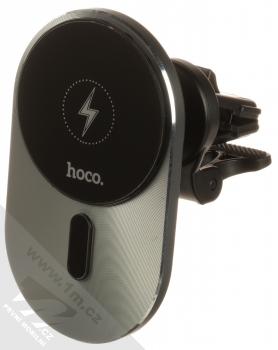 Hoco CA91 MagSafe 15W držák s bezdrátovým nabíjením do mřížky ventilace automobilu tmavě šedá (dark grey)