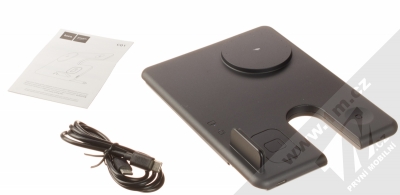 Hoco CQ1 3in1 stojánek pro bezdrátové nabíjení 15W MagSafe pro Apple iPhone a Apple Watch černá (black) balení