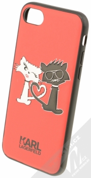 Karl Lagerfeld Choupette in Love Hard Case ochranný kryt pro Apple iPhone 7 (KLHCP7CL1RE) červená (red)