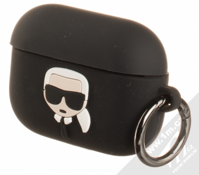 Karl Lagerfeld Ikonik AirPods Silicone Case silikonové pouzdro pro sluchátka Apple AirPods Pro (KLACAPSILGLBK) černá (black)