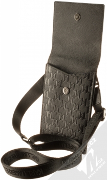 Karl Lagerfeld Monogram K/Ikonik Karl Wallet Universal univerzální pouzdro kabelka s kapsičkami (KLWBSAKHPKK) černá (black) otevřené