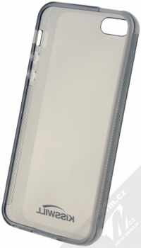 Kisswill TPU Open Face silikonové pouzdro pro Apple iPhone 5, iPhone 5S, iPhone SE černá průhledná (black) zepředu