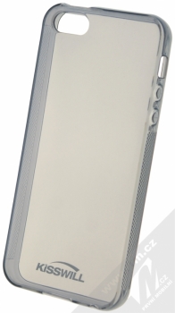Kisswill TPU Open Face silikonové pouzdro pro Apple iPhone 5, iPhone 5S, iPhone SE černá průhledná (black)