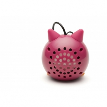 KitSound Mini Buddy Owl reproduktor pro mobilní telefon, mobil, smartphone - Sova růžová (pink)