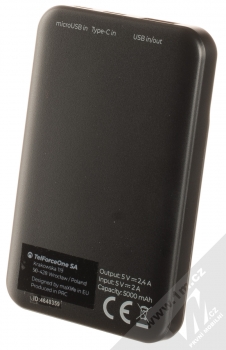 maXlife MXPB-01 Travel Battery powerbanka 5000mAh černá (black) zezadu