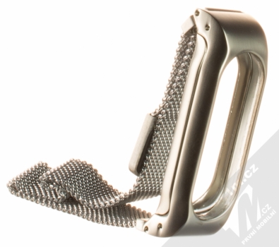 MiJobs Milanese Wristband magnetický pásek z leštěného kovu na zápěstí pro Xiaomi Mi Band 2 stříbrná (silver)