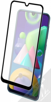 Mocolo Premium 5D Tempered Glass ochranné tvrzené sklo na kompletní displej pro Samsung Galaxy M21 černá (black) s telefonem