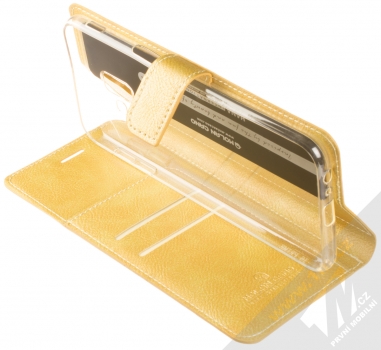 Molan Cano Issue Diary flipové pouzdro pro Samsung Galaxy J6 Plus (2018) zlatá (gold) stojánek