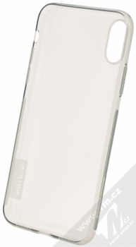 Nillkin Nature TPU tenký gelový kryt pro Apple iPhone X šedá (transparent grey) zepředu