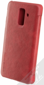 Nillkin Qin flipové pouzdro pro Samsung Galaxy A6 Plus (2018) červená (red) zezadu