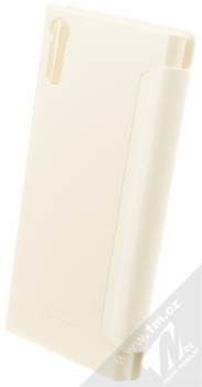 Nillkin Sparkle flipové pouzdro pro Sony Xperia XZ bílá (white) zezadu