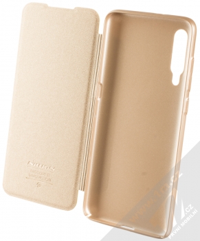 Nillkin Sparkle flipové pouzdro pro Xiaomi Mi 9 béžová (champagne gold) otevřené