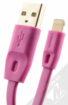 Remax Full Speed plochý USB kabel s Apple Lightning konektorem - délka 2 metry fialová (purple)