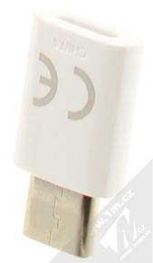Samsung EE-GN930BW originální miniaturní redukce z USB Type-C na microUSB bílá (white) zezadu