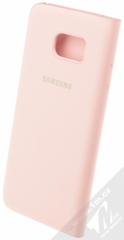 Samsung EF-WG935PP Flip Wallet originální flipové pouzdro pro Samsung Galaxy S7 Edge růžová (pink) zezadu
