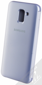 Samsung EF-WJ600CV Wallet Cover originální flipové pouzdro pro Samsung Galaxy J6 (2018) fialová (violet) zezadu