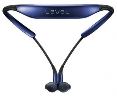 Samsung EO-BG920BB Level U Bluetooth Stereo headset černo modrá (black) sepnuté zezadu