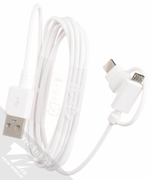 Samsung EP-DG930 Combo originální USB kabel s microUSB konektorem a USB Type-C konektorem bílá (white) komplet