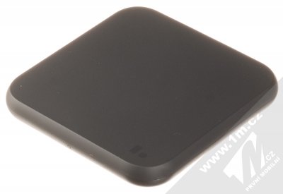 Samsung EP-P1300TB Wireless Charger podložka pro bezdrátové nabíjení včetně nabíječky do sítě černá (black) zepředu
