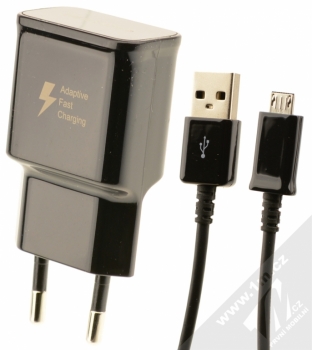 Samsung EP-TA20EBE originální nabíječka Adaptive Fast Charging s USB výstupem 1,67A/2A a Samsung ECB-DU4EBE USB kabel s microUSB konektorem černá (black)