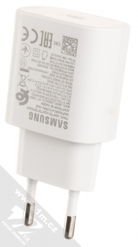 Samsung EP-TA800EW originální nabíječka s USB Type-C výstupem a Samsung EP-DA705BW originální USB Type-C kabel bílá (white) nabíječka
