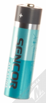 Sencor SBA LR6 4BP AA ALK alkalické tužkové baterie AA LR06 4ks tyrkysová tmavě šedá (turquoise dark grey) baterie