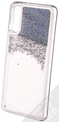Sligo Liquid Glitter Full ochranný kryt s přesýpacím efektem třpytek pro Huawei P20 stříbrná (silver)