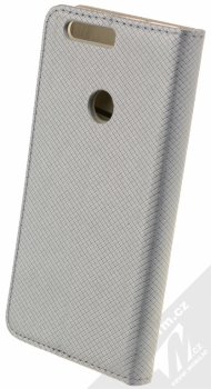 Sligo Smart Magnet flipové pouzdro pro Honor 8 kovově šedá (steel) zezadu