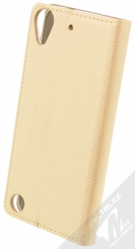 Sligo Smart Magnet flipové pouzdro pro HTC Desire 530, Desire 630 zlatá (gold) zezadu