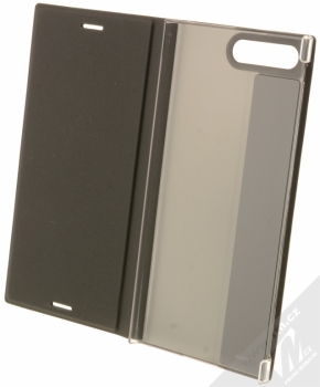 Sony SCSG10 Style Cover Stand originální flipové pouzdro pro Sony Xperia XZ Premium černá (black) otevřené