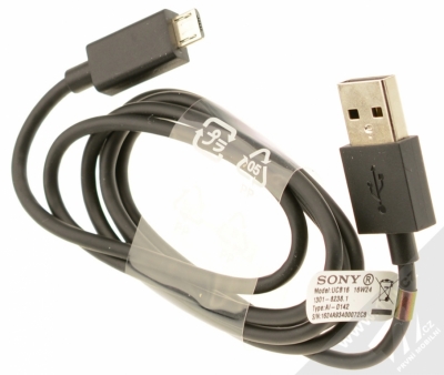Sony UCH12 originální nabíječka do sítě s USB výstupem, rychlým nabíjením Qualcomm Quick Charge 2.0 a Sony UCB16 originální USB kabel s microUSB konektorem černá (black) USB kabel komplet