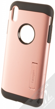 Spigen Slim Armor odolný ochranný kryt se stojánkem pro Apple iPhone XS Max růžově zlatá (rose gold)