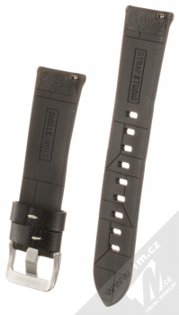 Strap Studio Urban Traveller kožený pásek na zápěstí pro Samsung Galaxy Watch 46mm, Gear S3 černá (black) zezadu