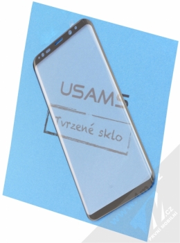 USAMS Arc Edge Tempered Glass ochranné tvrzené sklo na kompletní zahnutý displej pro Samsung Galaxy S8 Plus černá (black)