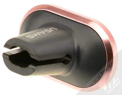 USAMS US-ZJ007 Magnetic Car Holder magnetický držák do mřížky ventilace v automobilu pro mobilní telefon, mobil, smartphone, tablet růžovo zlatá (rose gold) zezadu