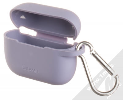 USAMS Silicone Protective Case silikonové pouzdro pro sluchátka Apple AirPods Pro fialová (violet)