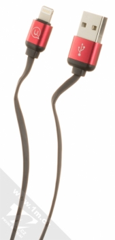 USAMS U-Bin ochranné pouzdro a samonavíjecí USB kabel s Apple Lightning konektorem červená (red) USB kabel konektory