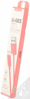 USAMS U-Gee USB kabel s Lightning konektorem pro Apple iPhone, iPad, iPod růžová (pink) krabička