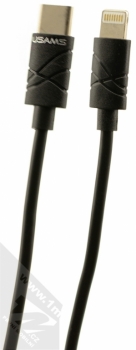 USAMS U-Gee USB Type-C kabel s Lightning konektorem pro Apple iPhone, iPad, iPod černá (black)