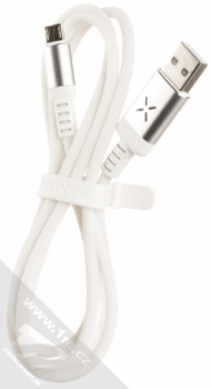USAMS U16 USB kabel se LED světelnými efekty a microUSB konektorem bílá (white) komplet