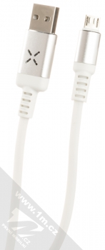 USAMS U16 USB kabel se LED světelnými efekty a microUSB konektorem bílá (white)