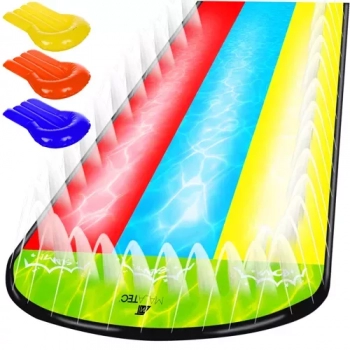 1Mcz SNA-6458 Vodní skluzavka s třemi matracemi 475 x 200 cm vícebarevné (multicolored)