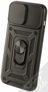 1Mcz Armor CamShield odolný ochranný kryt s držákem na prst pro Apple iPhone 13 Pro Max černá (black)