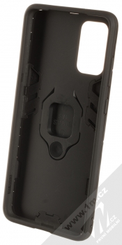 1Mcz Armor Ring odolný ochranný kryt s držákem na prst pro Samsung Galaxy S20 Plus černá (black) zepředu