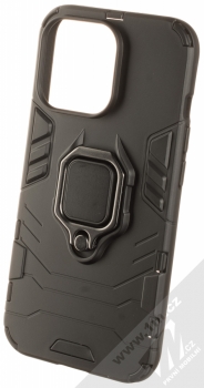 1Mcz Armor Ring odolný ochranný kryt s držákem na prst pro Apple iPhone 13 Pro černá (black)