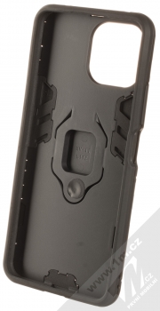 1Mcz Armor Ring odolný ochranný kryt s držákem na prst pro Xiaomi Mi 11 Lite, Mi 11 Lite 5G černá (black) zepředu