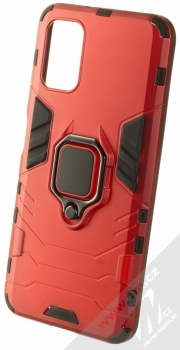 1Mcz Armor Ring odolný ochranný kryt s držákem na prst pro Xiaomi Poco M3, Redmi 9T červená (red)