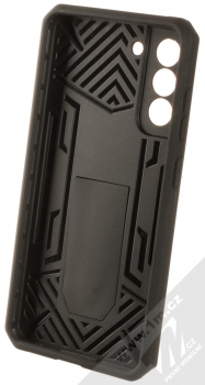 1Mcz Armor Stand odolný ochranný kryt se stojánkem pro Samsung Galaxy S21 FE černá (black) zepředu