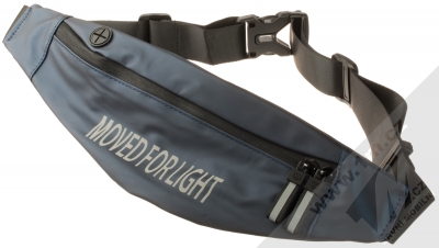 1Mcz Belt Fit Leather kožené sportovní pouzdro na pas s kapsičkou pro mobilní telefon od 5.0 do 6.5 palců tmavě modrá (dark blue)